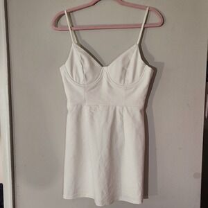 Princess Polly MINI DRESS WHITE SIZE 8